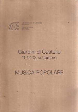 MUSICA POPOLARE GIARDINI DI CASTELLO 11-12-13 SETTEMBRE 1975