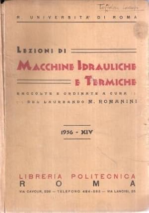 LEZIONI DI MACCHINE IDRAULICHE E TERMICHE