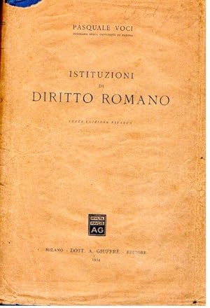 ISTITUZIONI DI DIRITTO ROMANO