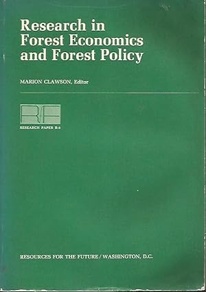 RESEARCH IN FOREST ECONOMICS AND FOREST POLICY