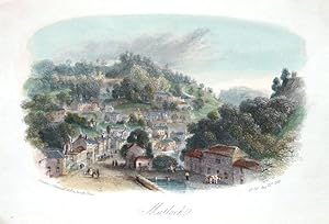 DERBYSHIRE, MATLOCK Hand Coloured Antique Print 1849