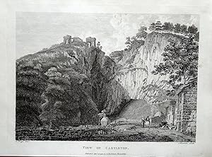 DERBYSHIRE CASTLETON Peveril Castle High Peak Antique Engraved Print 1794