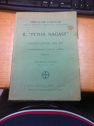 Il "Fetha Nagast" o Legislazione dei Re. Codice ecclesiastico e civile di Ab.