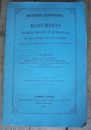 Description Archéologique des MONUMENTS Celtiques, Romains et du Moyen âge du département du PUY-...