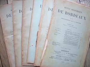 revue HISTORIQUE de BORDEAUX et du Département de la GIRONDE 1909