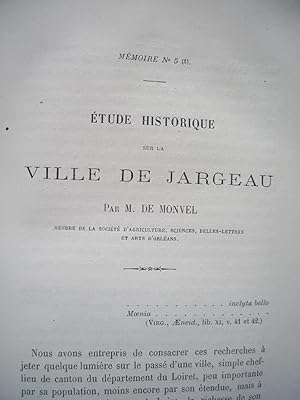 recherches Historiques sur ROMORANTIN - Mémoires de la Société Archéologique et Historique de l'O...