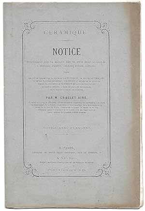 Céramiques - Notice établissant que la marque BB ne peut être attribuée à Bernard Palissy, célèbr...