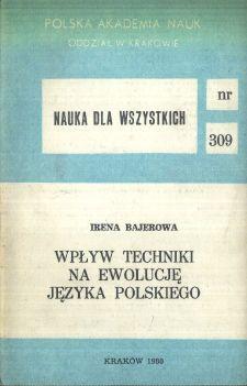 Wplyw techniki na ewolucje jezyka polskiego