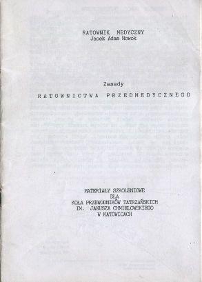 Zasady ratownictwa przedmedycznego. Materialy szkoleniowe dla przewodnikow tatrzanskich