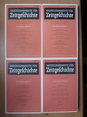 Vierteljahrshefte für Zeitgeschichte, 20. Jahrgang 1972,4 Hefte