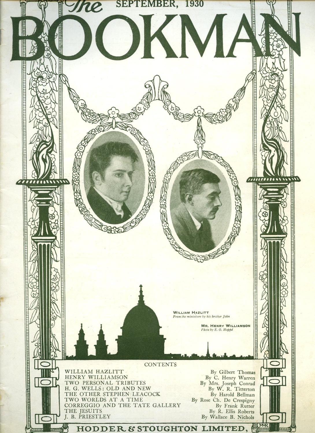 H. E. Bates; Henry Williamson; The Religion of Jane Austen in The