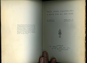 Nietzsche Thus Spake Zarathustra First Edition Abebooks - 
