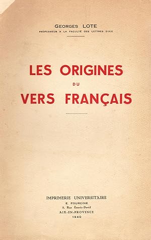 Les origines du vers français