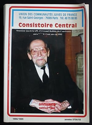 Consistoire Central Annuaire édition 94/95.