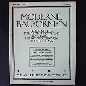 MODERNE BAUFORMEN - JAHRGANG XXV HEFT 11 - NOVEMBER 1926