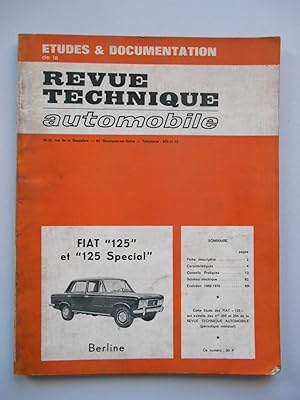 revue technique RTA 345 POLSKI FIAT 125