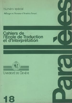 Parallèles / cahier n° 18 / école de traduction et d'interprétation