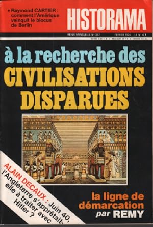 Revue historama n° 267 / a la recherche des civilisations disparues