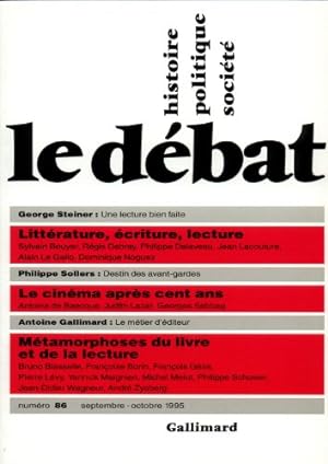 Le Débat, numéro 86 (septembre-octobre 1995)