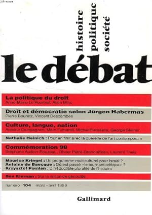 Le Débat, numéro 104, année 1999 (Correct)