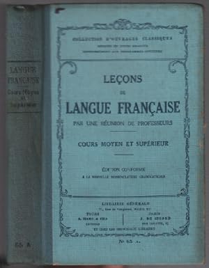 Lecons de langue francaise / cours moyen et supérieur