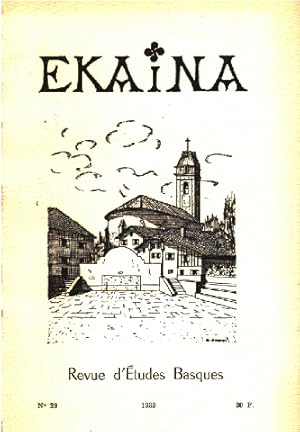Revue d'etudes basque ekaina n° 29