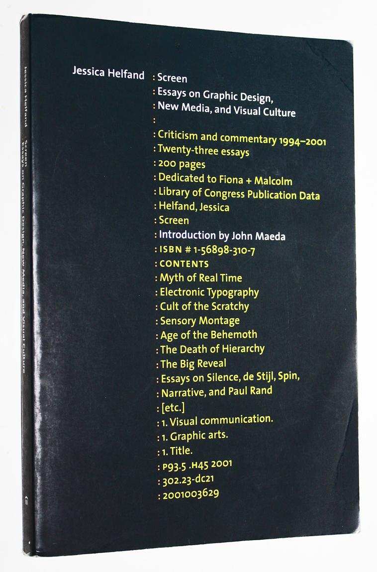 Best Essay Topics For High School Screen Essays On Graphic Design New Media And Visual Culture By Essays On The Yellow Wallpaper also Examples Of A Thesis Statement For An Essay Graphic Design Essays Barcafontanacountryinncom Examples Of A Thesis Statement For An Essay