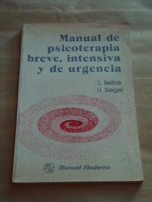 Manual de psicoterapia breve, intensiva y de urgencia