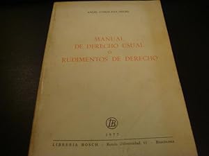 Manual de Derecho Usual o rudimentos de derecho