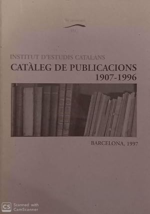 Institut d'Estudis Catalans. Catàleg de publicacions (1907-1996)