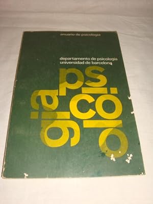 Anuario de psicología (núm. 7, 1972)