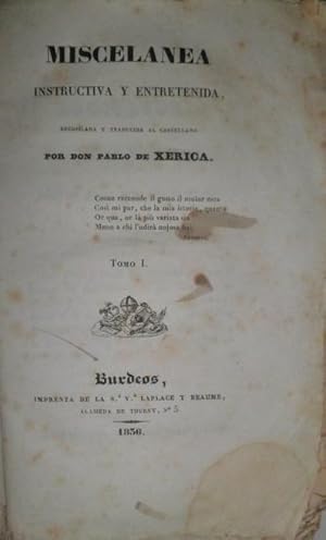 Miscelánea instructiva y entretenida, recopilada y traducida al castellano por?