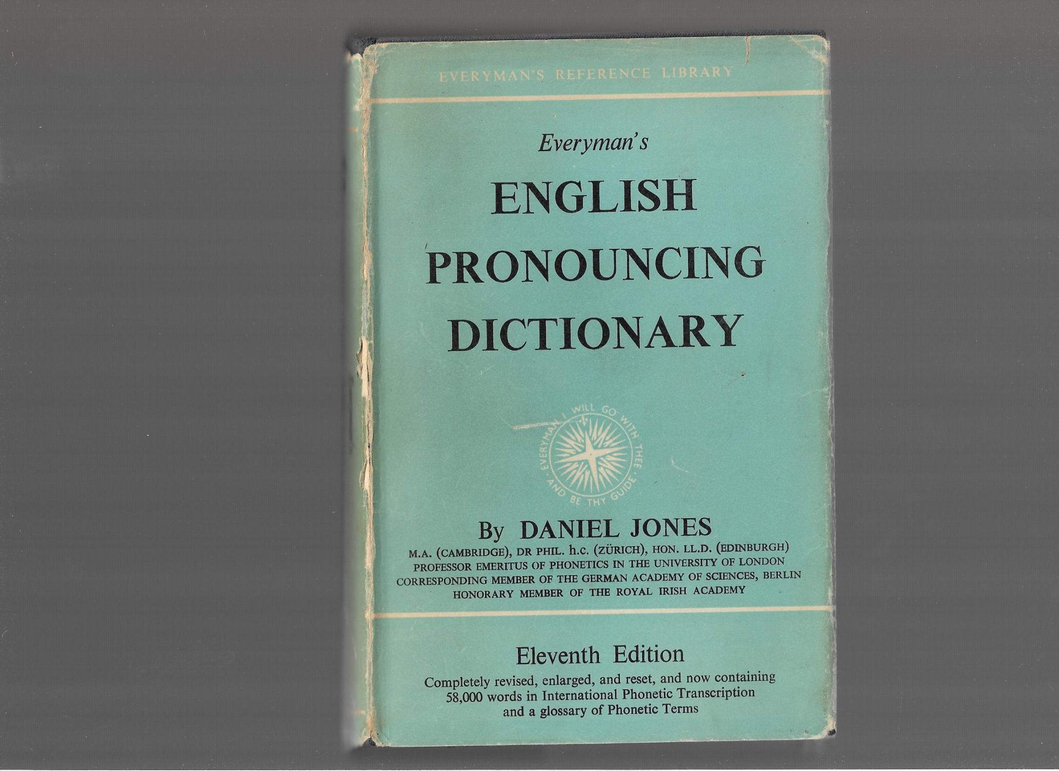 Everyman s english pronouncing dictionary by jones daniel j m dent