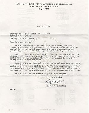 Typed Letter Signed; to Rev. Charles H. Davis Jr.