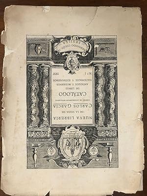 Catálogo No. 1 de libros antiguos y modernos; nacionales y extranjeros. de la Librería de la Viud...