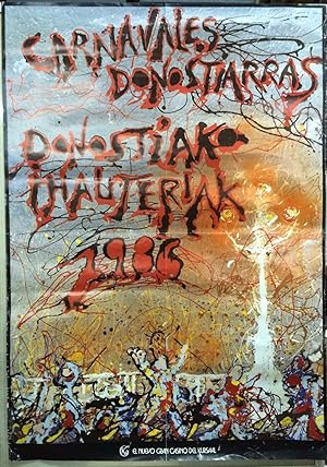 CARTEL CARNAVALES DONOSTIARRAS 1986 - PATROCINADOS POR EL NUEVO GRAN CASINO DEL KURSAAL