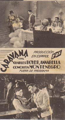 CARAVANA - Teatro Circo de Orihuela (Alicante) - Director: Erik Charell - Actores: Charles Boyer,...