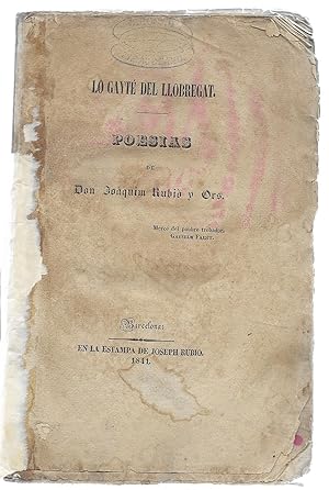 Lo Gayté del Llobregat. Poesias 1841