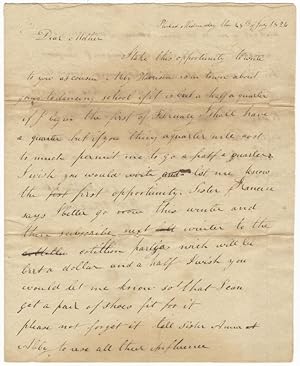 Autograph letter signed "B[enjamin] P Howell" to Mrs. Anna Howell, Fancy Hill [Berks County, Penn...