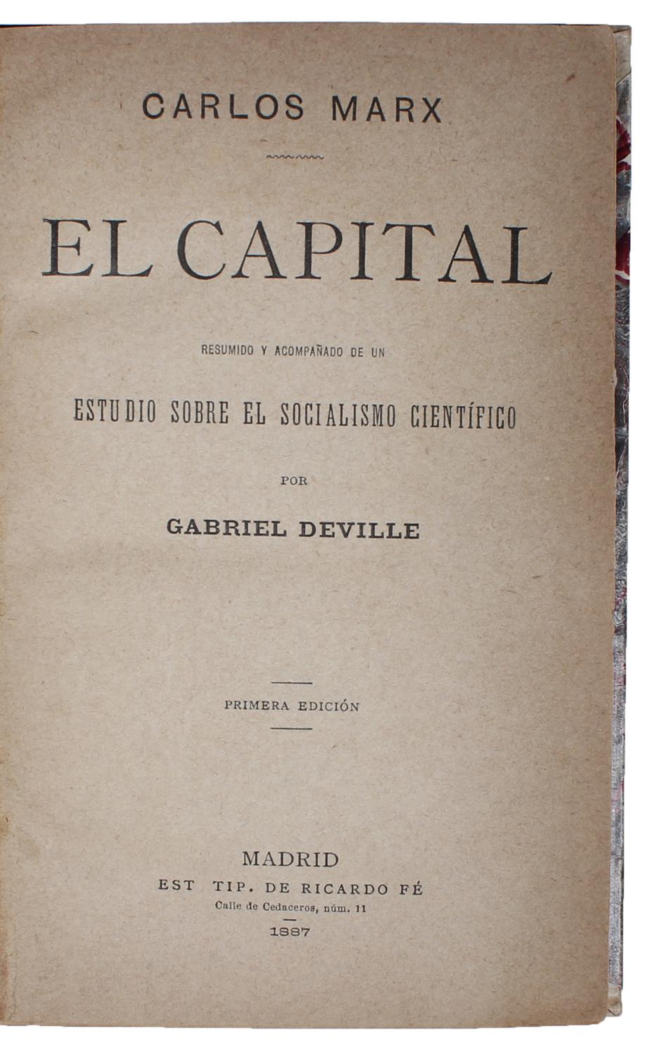 El capital I (Spanish Edition)