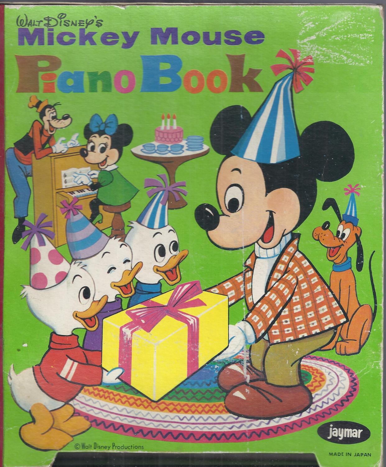 mickey mouse book with figurines