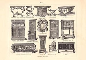 Holzstich 1907 II Alter historischer Druck Rauchgeräte I