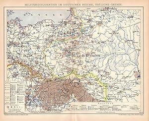 Historischer Druck Seestreitkräfte Nordsee /& Ostsee Karte Lithographie 1906