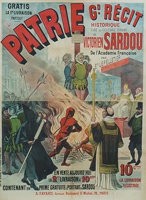 "PATRIE (de Victorien SARDOU)" Affiche originale entoilée ROY 1893