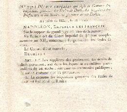 Décret Impérial du 28 floréal an XIII ( 18 mai 1805 ) qui règle le costume des inspecteurs généra...