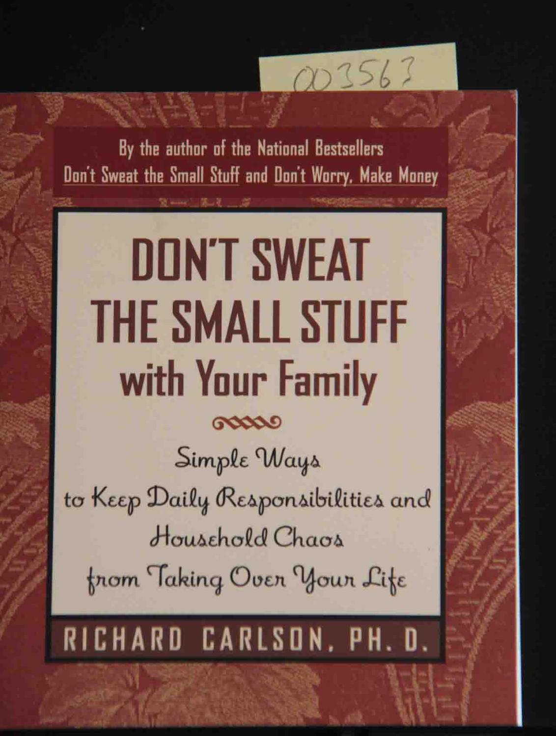 Dont Sweat The Small Stuff Book