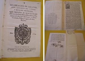 RECOPILACIÓN DE LAS LEYES, AUTOS ACORDADOS DEL CONSEJO Y REALES ORDENES, QUE MANDA SU MAGESTAD OB...