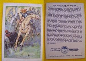 Antiguo Cromo Publicidad - Old Advertising Card : Don Quijote de la Mancha. Cap.34 - 2ª parte - N...
