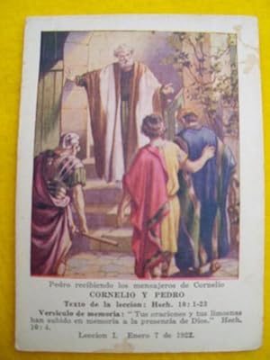 Cromo Religioso - Religious Card : CORNELIO Y PEDRO