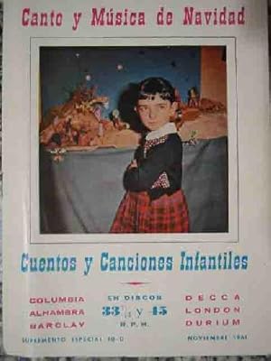 Catalogo DISCOS CANTO Y MUSICA DE NAVIDAD, Suplemento Especial 10 - D. Noviembre 1961